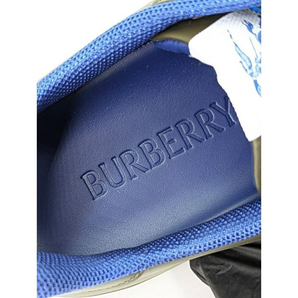 Burberry Men's Terrace Low Top Leather Sneakers in Loch Size 42 (MSRP $820) - Picture 9 of 12